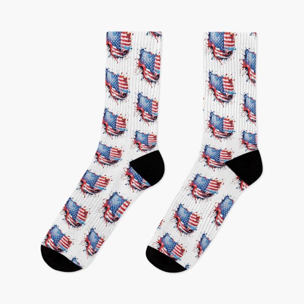 Item preview, Bold American Flag Splash Patriotic Red White Blue designed and sold by Wilcox PhotoArt.