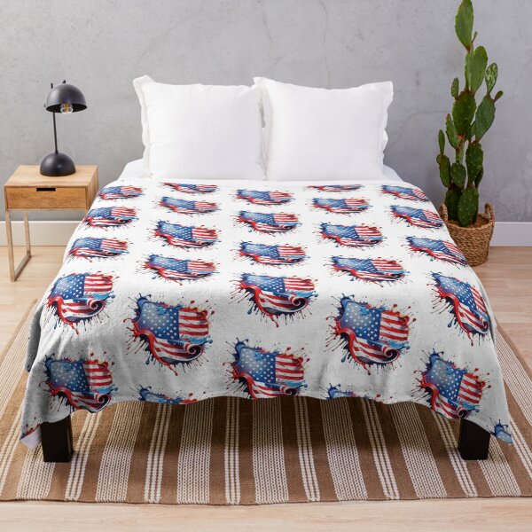 Item preview, Bold American Flag Splash Patriotic Red White Blue designed and sold by Wilcox PhotoArt.