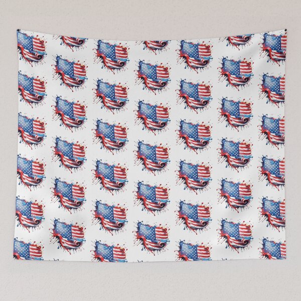 Item preview, Bold American Flag Splash Patriotic Red White Blue designed and sold by Wilcox PhotoArt.
