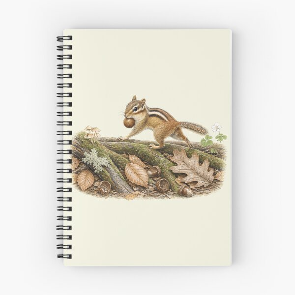 Item preview, Eastern Chipmunk Naturalist Woodland Study designed and sold by BloomStudio1.