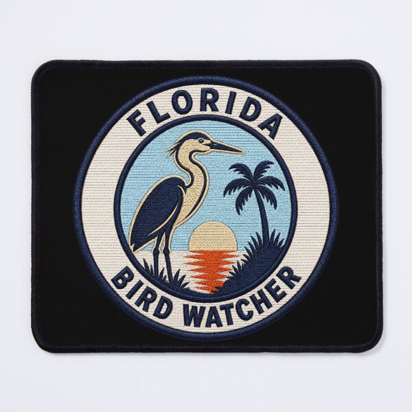 Item preview, Florida Great Blue Heron Coastal Bird Watcher Patch designed and sold by The-Drip-Studio.