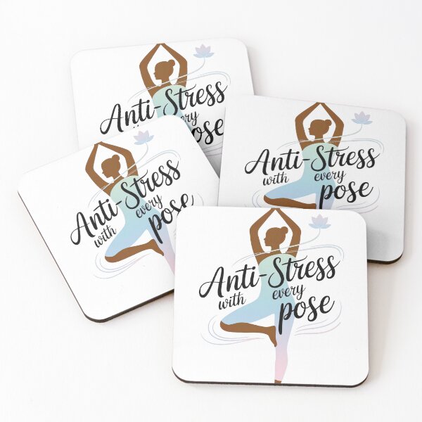 Item preview, Anti-Stress with Every Pose Silhouette for Holistic Wellness designed and sold by 108stillness.