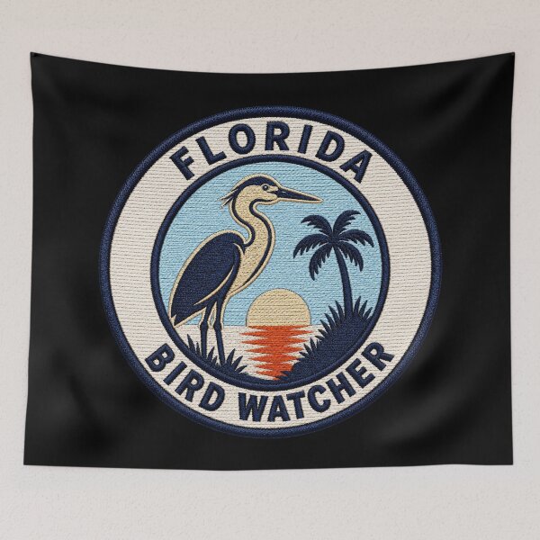 Item preview, Florida Great Blue Heron Coastal Bird Watcher Patch designed and sold by The-Drip-Studio.