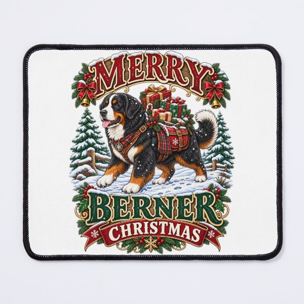 Item preview, Merry Berner Christmas Bernese Mountain Dog Christmas Shirt Gift Delivery designed and sold by KnrNazimTHRE4DS.
