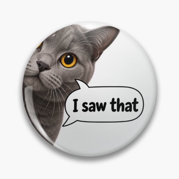Item preview, I Saw That Funny Gray Cat Meme – Cute Cat Lover Gift designed and sold by TeehMeow.