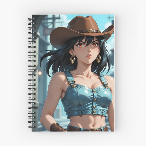 Item preview, Anime Cowgirl Portrait Western Cowboy Girl in Blue designed and sold by Killington.