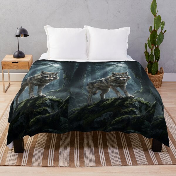 Item preview, Wolf Raccoon Hybrid – Fierce Moonlit Forest Creature designed and sold by TreatLLC.