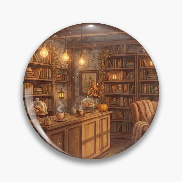 Item preview, Hidden Bookshop Café | Cozy Coffee & Books Cottagecore Wall Art designed and sold by SebastianSpace.