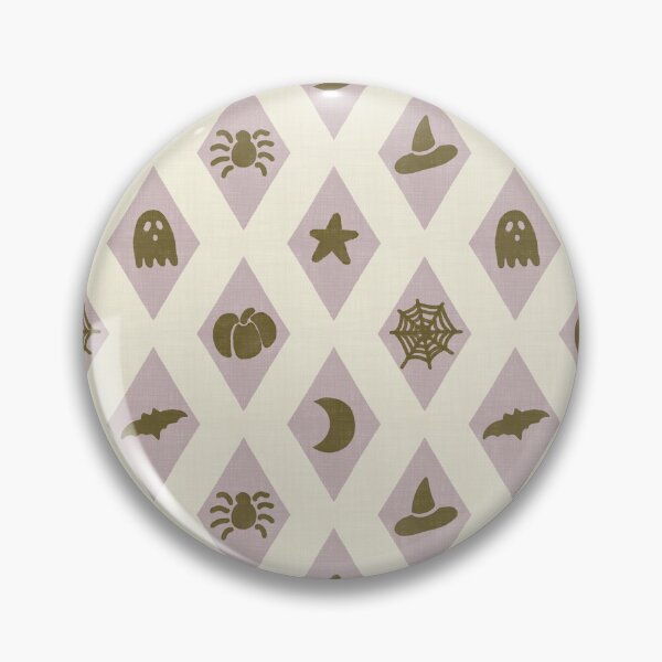 Item preview, Ghouls & Co - Retro Whimsigoth Halloween Argyle Lilac Olive Cream designed and sold by DesigndN.