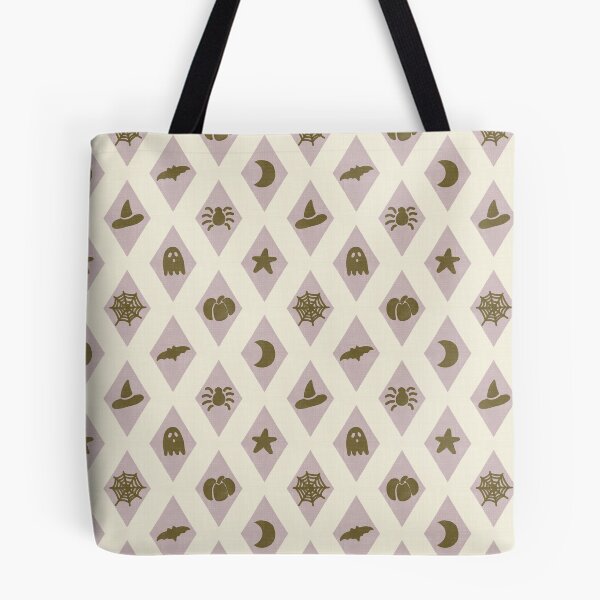 Item preview, Ghouls & Co - Retro Whimsigoth Halloween Argyle Lilac Olive Cream designed and sold by DesigndN.