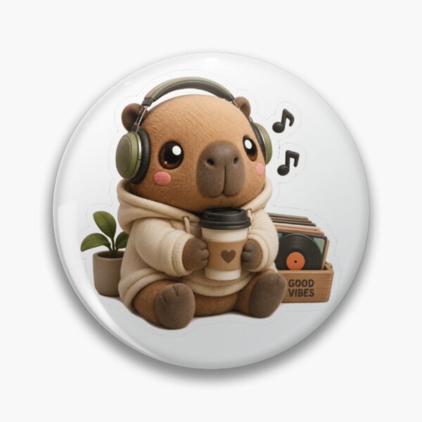 Item preview, Cozy Capybara Coffee Music Lover designed and sold by Snurly.