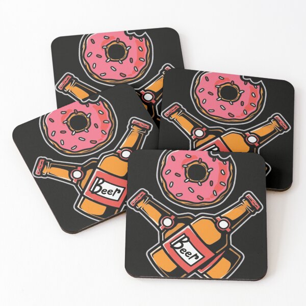 Item preview, Funny Beer And Donut Skull Bones Vintage Foodie Pirate designed and sold by haitrieuic96.