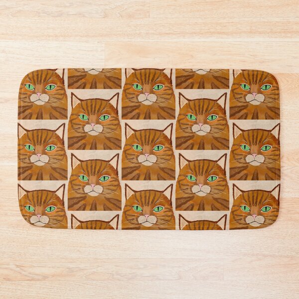 Item preview, Green-Eyed Ginger Cat Portrait designed and sold by Elaine M Hayward .