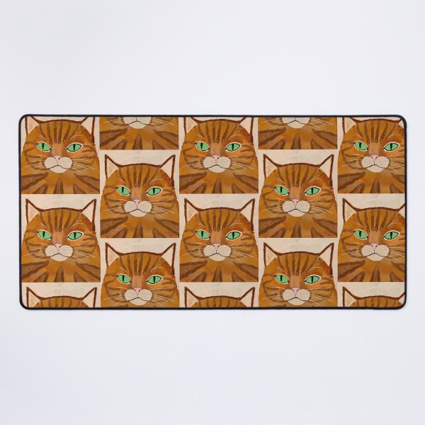 Item preview, Green-Eyed Ginger Cat Portrait designed and sold by Elaine M Hayward .