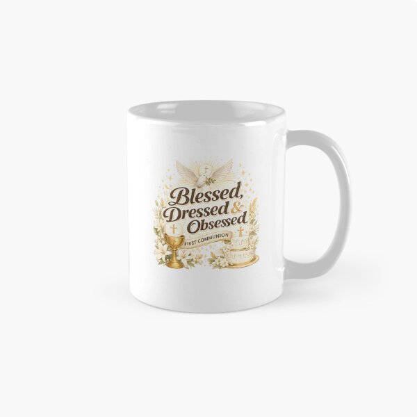 Item preview, Blessed, Dressed and Obsessed – First Communion Design designed and sold by Drift Pattern Studio.