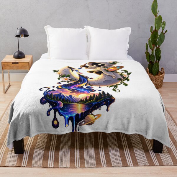 Item preview, Whimsical Moon Painter Surreal Fantasy Art Illustration designed and sold by GenZStickerHub1.