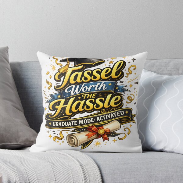 Item preview, Tassel Worth the Hassle – Funny Graduation Design designed and sold by Drift Pattern Studio.