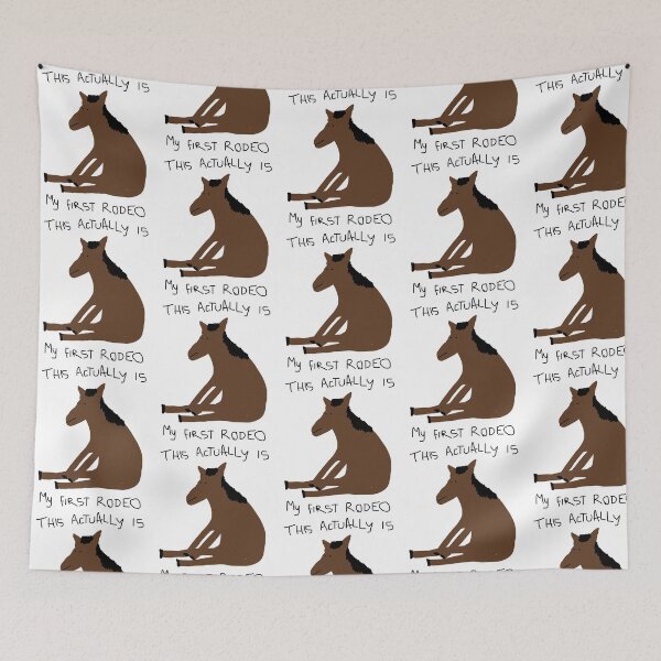 Item preview, Funny Horse First Rodeo Humor Design designed and sold by nojany.