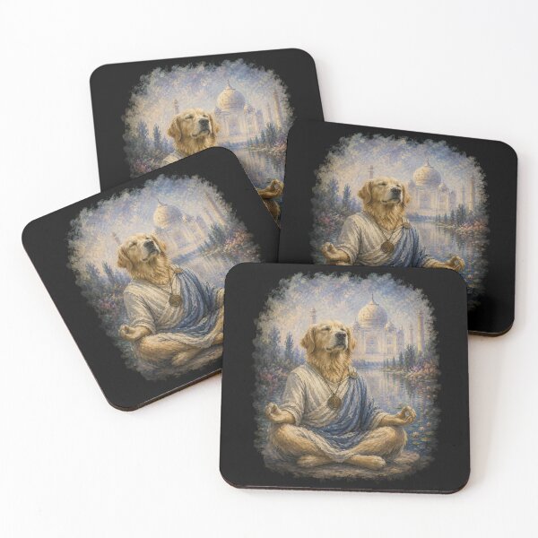 Item preview, Zen Golden Retriever Taj Mahal Monet Painting designed and sold by Ada’s Mystic Atelier .