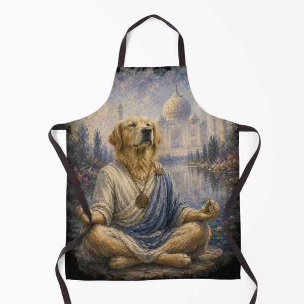 Item preview, Zen Golden Retriever Taj Mahal Monet Painting designed and sold by Ada’s Mystic Atelier .