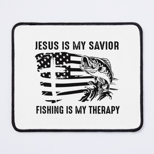 Item preview, Jesus Is My Savior Fishing Is My Therapy Christian Fisherman Flag designed and sold by haitrieuic96.