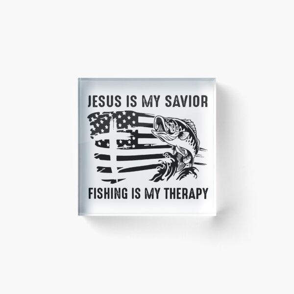 Item preview, Jesus Is My Savior Fishing Is My Therapy Christian Fisherman Flag designed and sold by haitrieuic96.