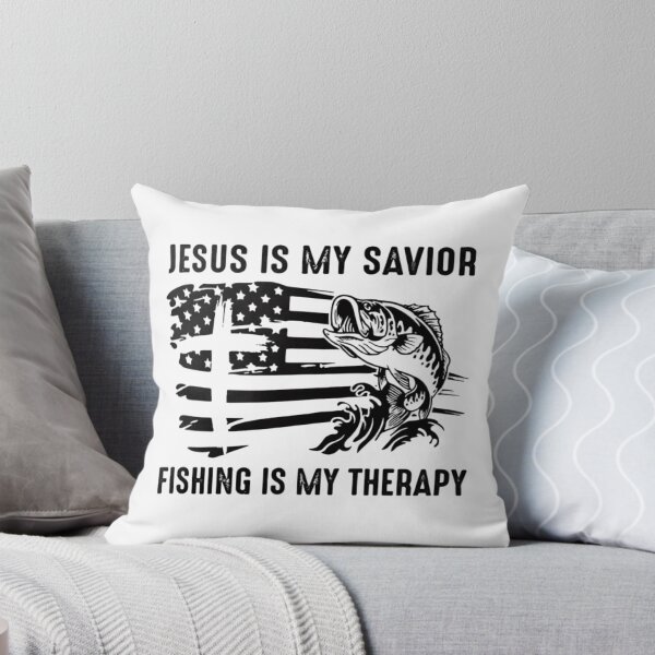 Item preview, Jesus Is My Savior Fishing Is My Therapy Christian Fisherman Flag designed and sold by haitrieuic96.