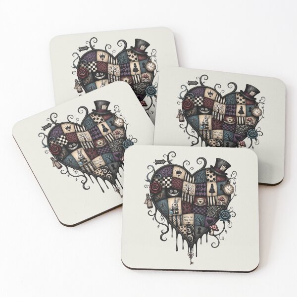 Item preview, Wonderland Heart Collage Art designed and sold by Reverie & Roses.
