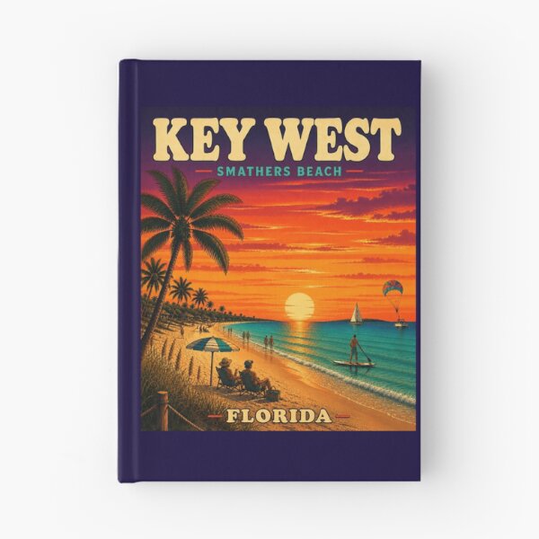 Item preview,  Key West Smathers Beach Florida Vintage Travel Poster  designed and sold by Swanny's Custom T-shirt and Gift Designs.