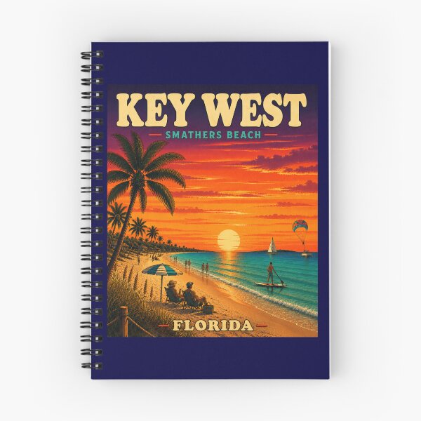 Item preview,  Key West Smathers Beach Florida Vintage Travel Poster  designed and sold by Swanny's Custom T-shirt and Gift Designs.