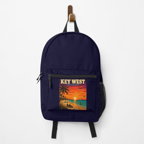 Item preview, Key West Smathers Beach Florida Vintage Travel Poster designed and sold by Swanny's Custom T-shirt and Gift Designs.