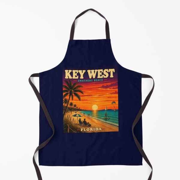 Item preview, Key West Smathers Beach Florida Vintage Travel Poster designed and sold by Swanny's Custom T-shirt and Gift Designs.