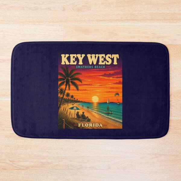 Item preview,  Key West Smathers Beach Florida Vintage Travel Poster  designed and sold by Swanny's Custom T-shirt and Gift Designs.