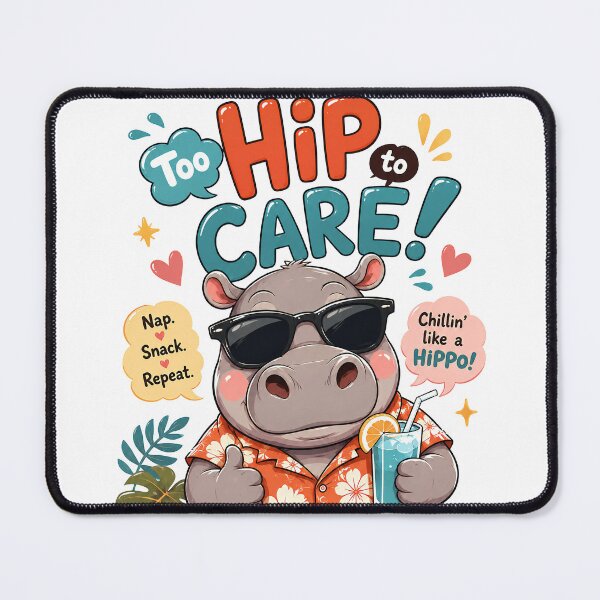 Item preview, hippo on beach designed and sold by aliraweb.