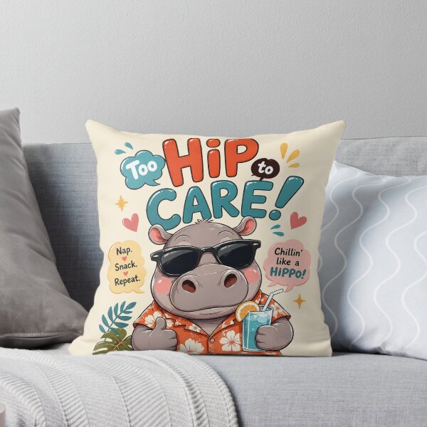 Item preview, hippo on beach designed and sold by aliraweb.