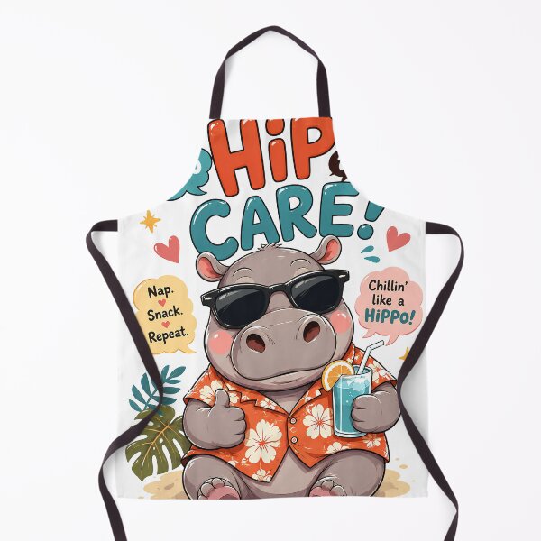 Item preview, hippo on beach designed and sold by aliraweb.
