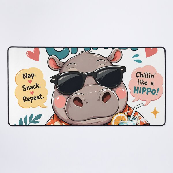 Item preview, hippo on beach designed and sold by aliraweb.