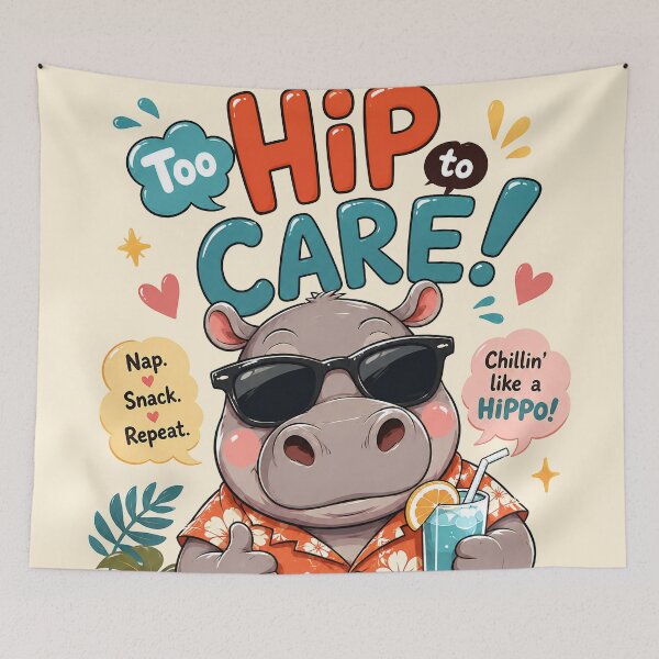 Item preview, hippo on beach designed and sold by aliraweb.