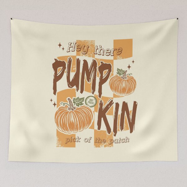 Item preview, Hey There Pumpkin Pick Of The Patch Retro Checkers designed and sold by RinrinDesigns.