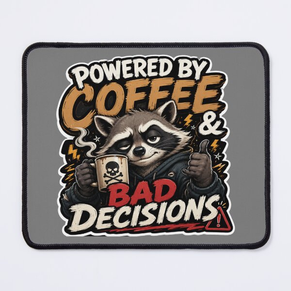 Item preview, Powered by Coffee & Bad Decisions designed and sold by PixoNest.