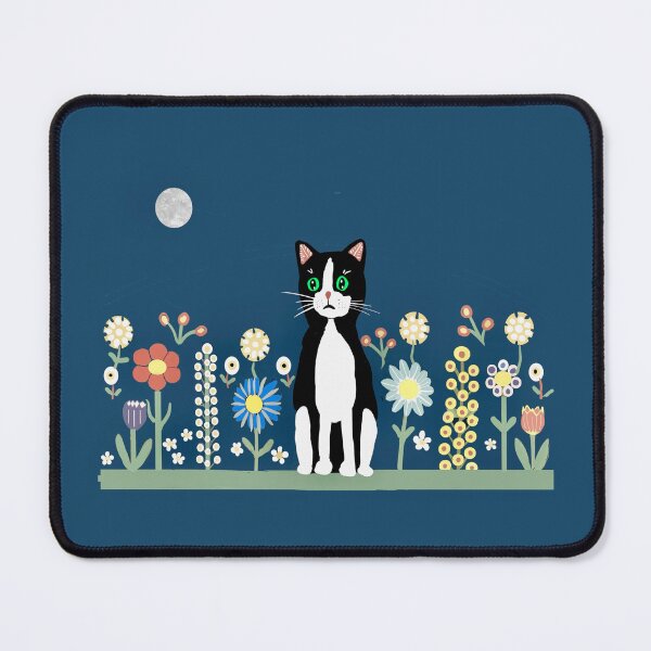 Item preview, Cat in Colorful Flower Garden designed and sold by Elaine M Hayward .