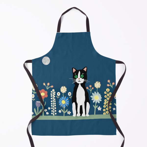 Item preview, Cat in Colorful Flower Garden designed and sold by Elaine M Hayward .