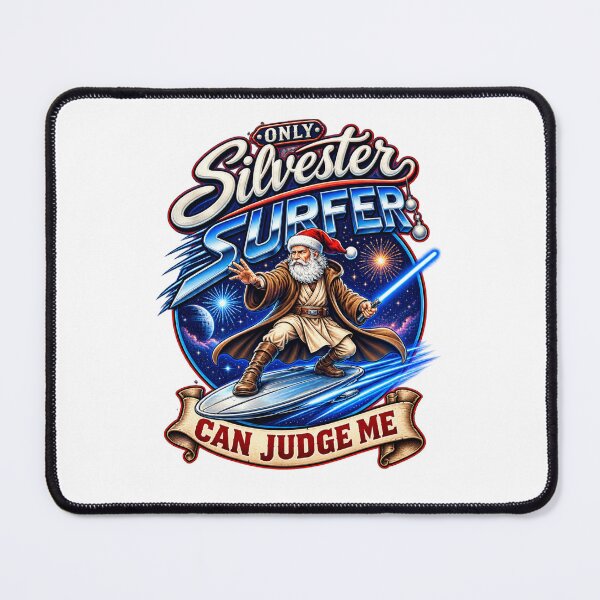 Item preview, Santa Silvester Surfer designed and sold by DailyQuestPrint.
