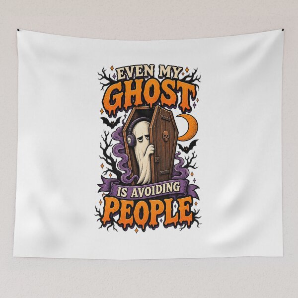 Item preview, Introvert Ghost Avoiding People – Funny Halloween Humor designed and sold by FZ Studio .