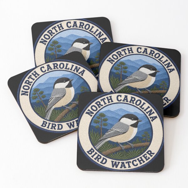 Item preview, North Carolina Carolina Chickadee Mountain Bird Patch designed and sold by The-Drip-Studio.