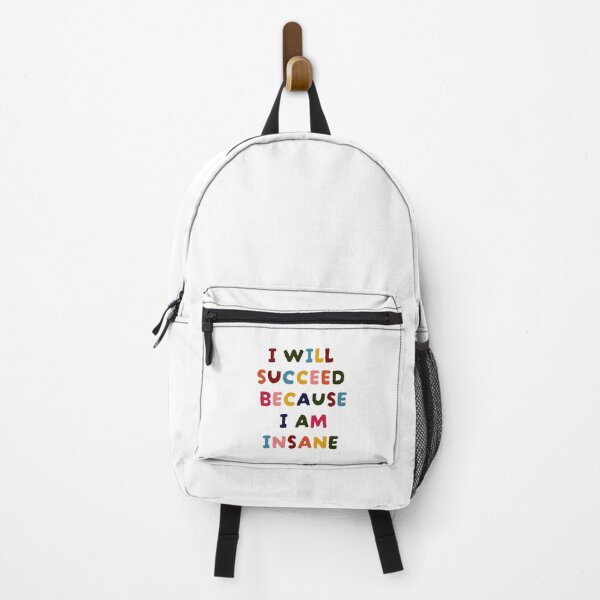 Item preview, I will succeed because I am insane — Funny motivational quote designed and sold by Atelier 44.
