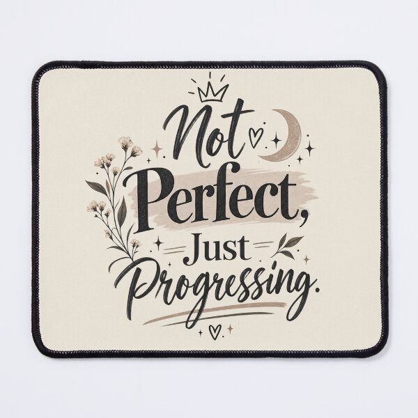 Item preview, Not Perfect Just Progressing – Motivational Self Growth Quote designed and sold by MUSA'S.
