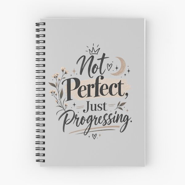 Item preview, Not Perfect Just Progressing – Motivational Self Growth Quote designed and sold by MUSA'S.