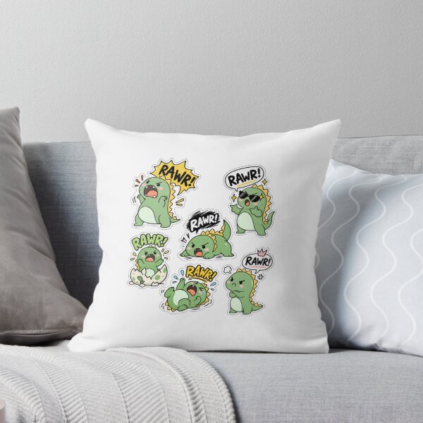 Item preview, Funny Cute Dinosaur Rawr Sticker Pack designed and sold by LamsaLik.