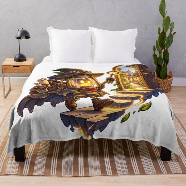 Item preview, Steampunk Lantern Adventurer Magical Door Fantasy Illustration designed and sold by GenZStickerHub1.